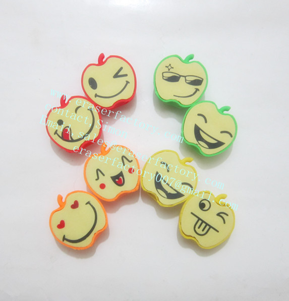 LXS107 Smile Apple Erasers