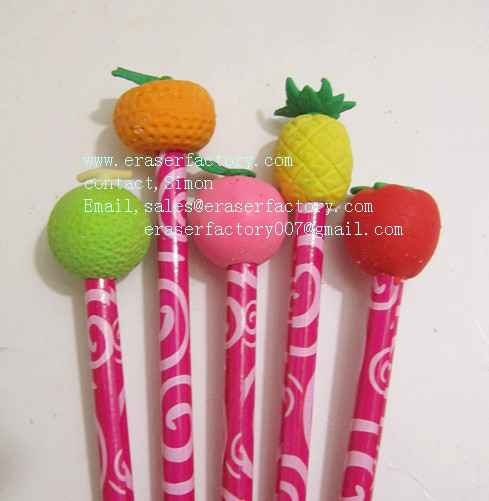 LXS35  3D fruit pencil toppers