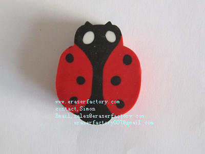 LXA85 ladybug erasers 