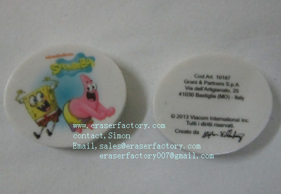 LXP18  SpongeBob Cartoon  Erasers 