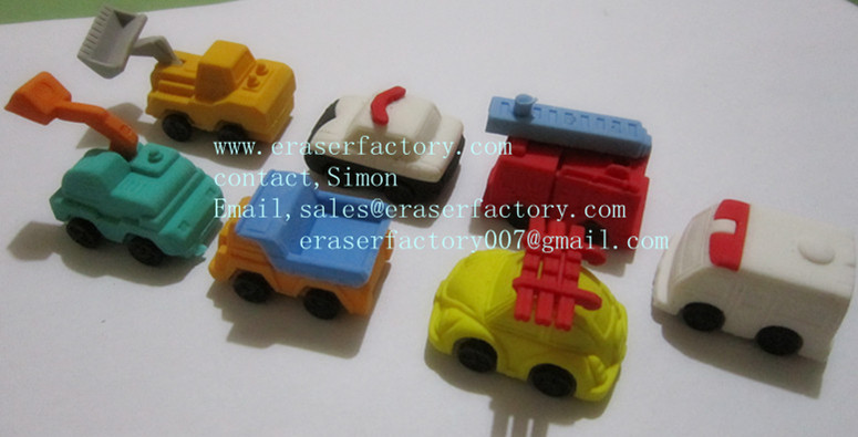 LX008  puzzle car erasers 