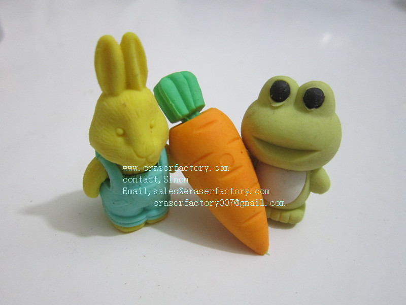 LXS26  3D Easter  erasers 