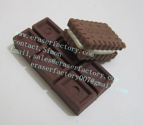 80's biscuit / chocolate erasers