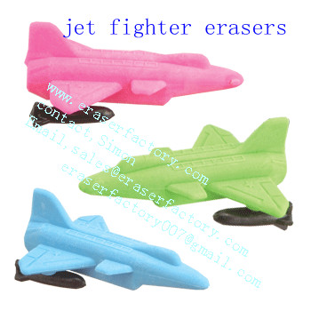 LXB38  jet fighter erasers set 