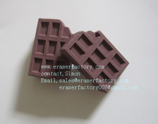 LXF46  chocolate novelty erasers 