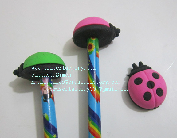LXA25  ladybug pencil toppers 