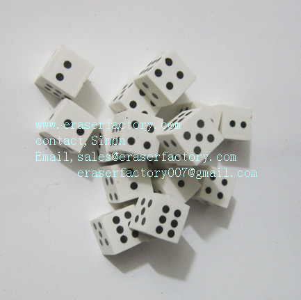 mini cubic dice erasers