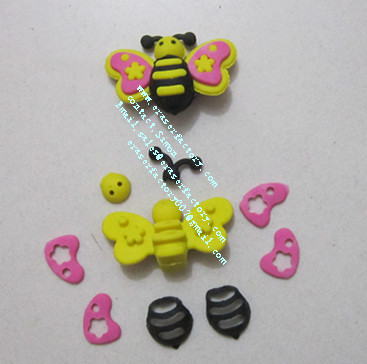 LXA23 Bee Animal Erasers 