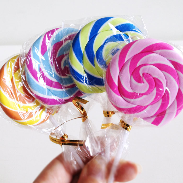  LXB57  Cute lollipop shaped erasers