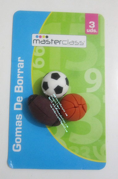 LXB76  Sport Ball Erasers Set