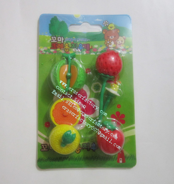 LXB167   Fresh Fruit  Erasers Set