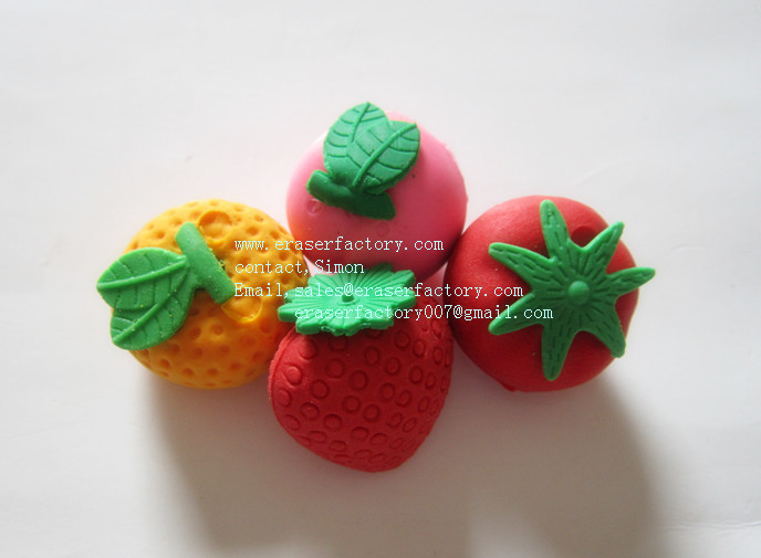 LXS36  Fresh Fruit 3D Erasers
