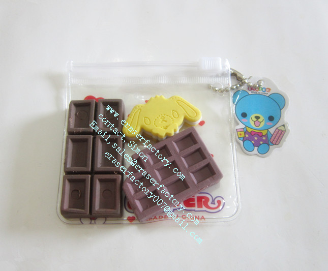 LXN29  biscuit and chocolate erasers