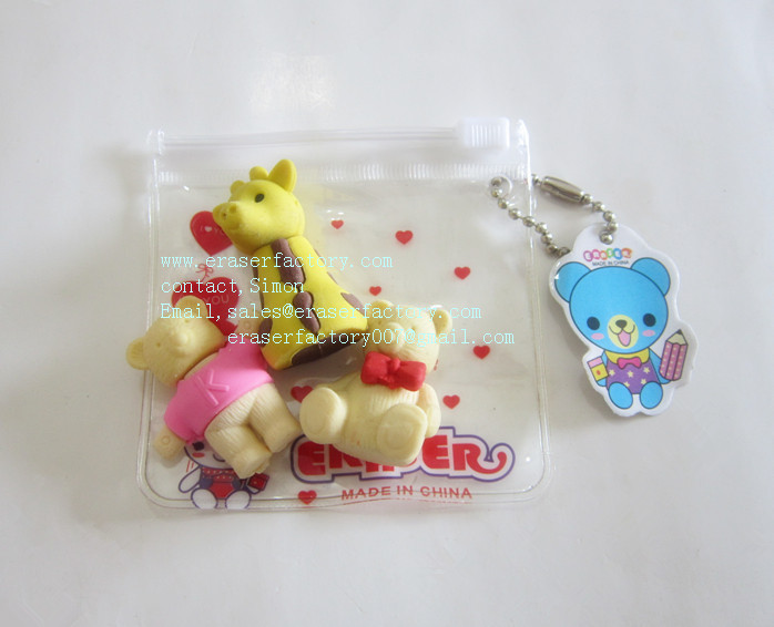 LXN31 Cute Animal Erasers