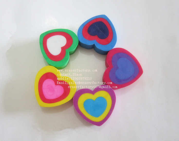 LXU134 multiple heart erasers